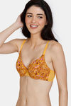 Zivame Robin's Song Padded Wired 3/4th Coverage T-Shirt Bra - Golden Orange — thumbnail 3